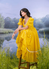 Golden Hour Mul Cotton Gown Dress